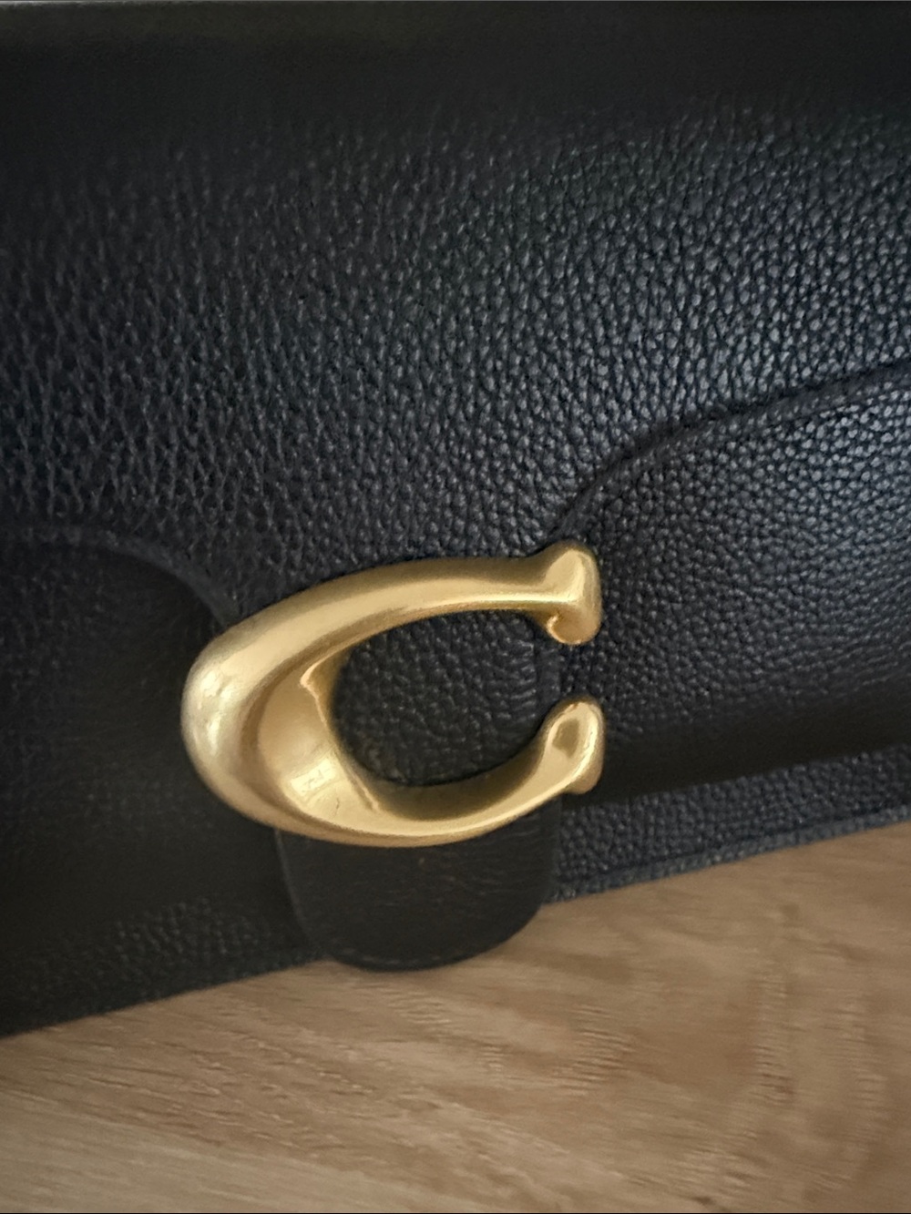Coach Black Pebbled Leather Shoulder Bag with Gold Accents. NWT Tabby 26 - Picture 2 of 3